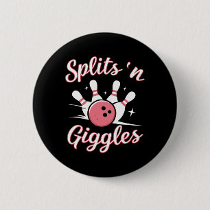 Bowling Bowler Funny Splits N Giggles Bowling Byll 2 Inch Round Button