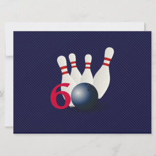 Bowling, bowler Invitation du 60e anniversaire.