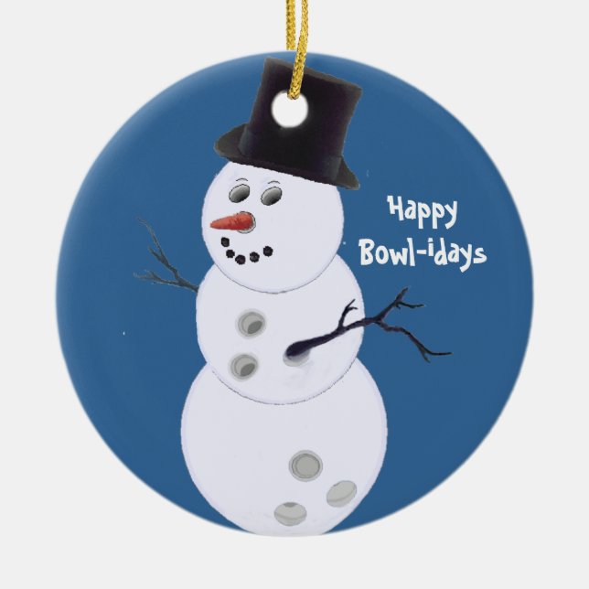 Bowling Bowlers Christmas Gifts Ornament (Front)
