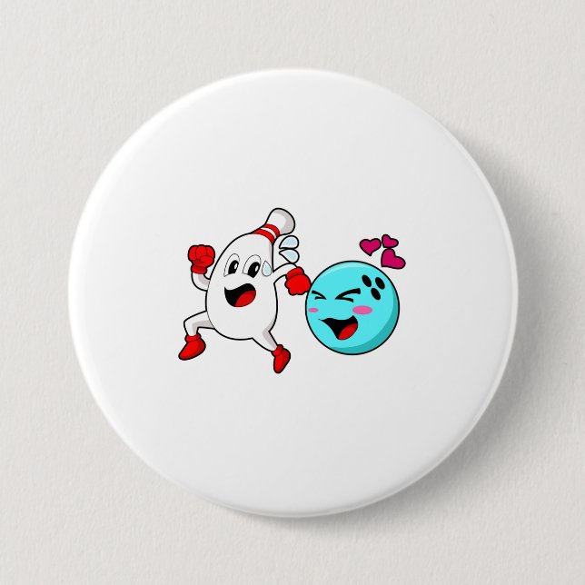 Bowling Bowling ball 3 Inch Round Button (Front)