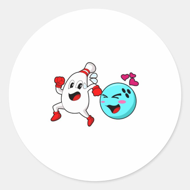 Bowling Bowling ball Classic Round Sticker (Front)