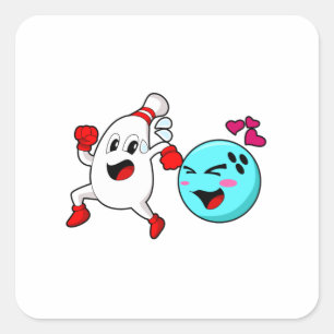 Bowling Bowling ball Square Sticker