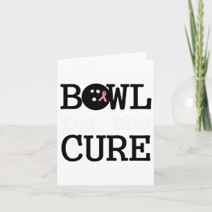 Bowling Breast Cancer Bowler Pink Ribbon Bowl For Card