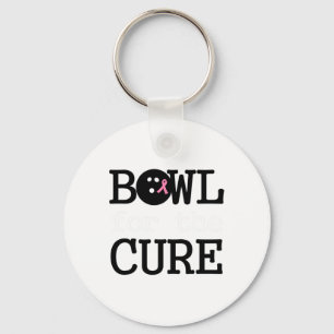 Bowling Breast Cancer Bowler Pink Ribbon Bowl For Keychain