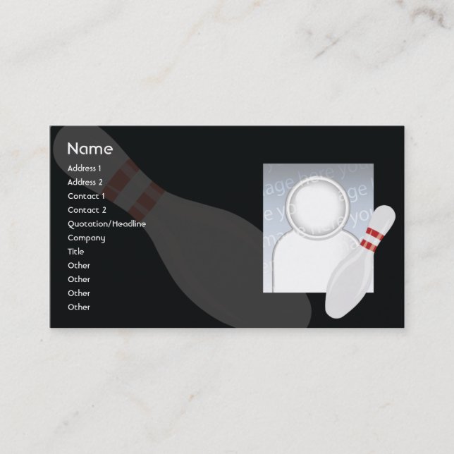 Bowling - Business Business Card (Front)