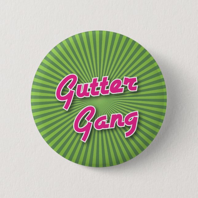 Bowling Button: Gutter Gang 2 Inch Round Button (Front)