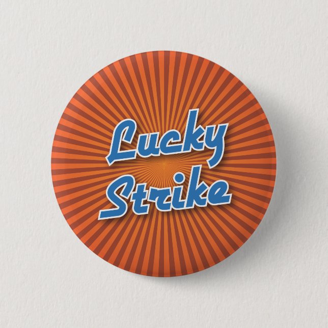 Bowling Button: Lucky Strike 2 Inch Round Button (Front)