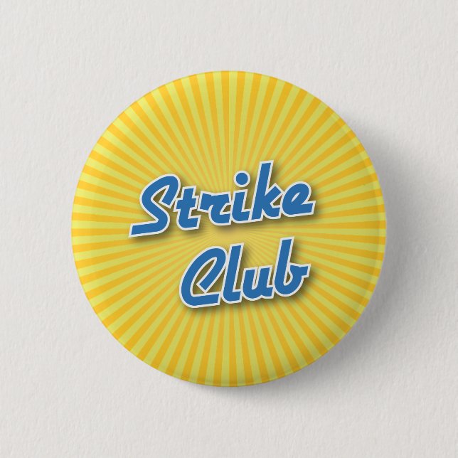Bowling Button: Strike Club 2 Inch Round Button (Front)