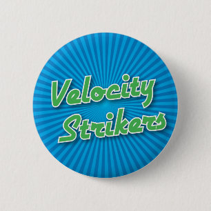 Bowling Button: Velocity Strikers 2 Inch Round Button