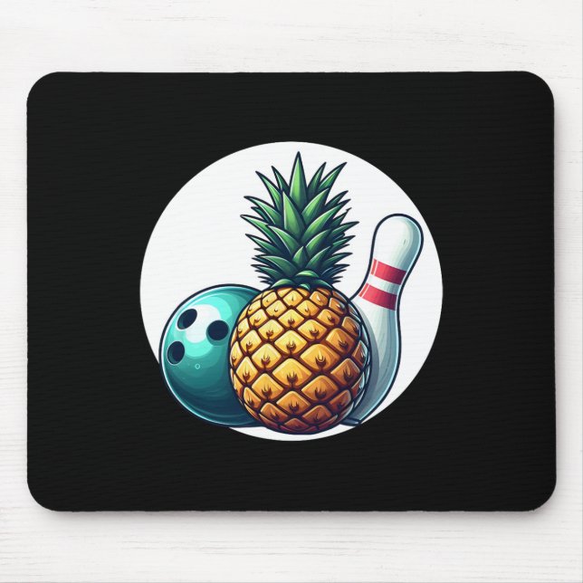 Bowling Byll And Pineapples - Pineapple Bowling  Mouse Pad (Front)