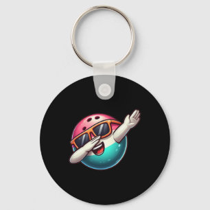 Bowling Byll Dabbing Sungles Bowler Player Kids Bo Keychain