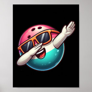 Bowling Byll Dabbing Sungles Bowler Player Kids Bo Poster