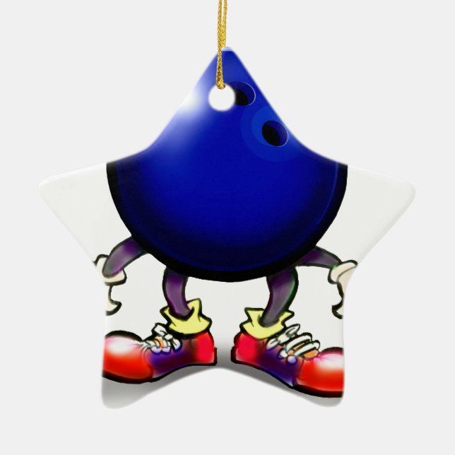 Bowling Ceramic Ornament (Front)