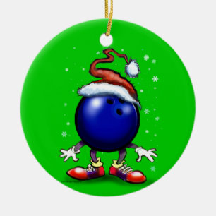Bowling Ceramic Ornament