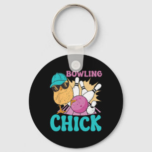 Bowling Chick 1 Keychain