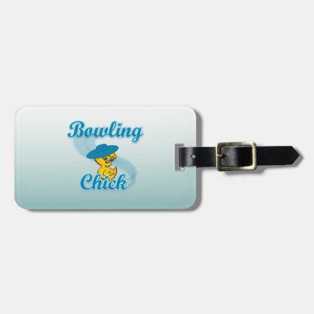 Bowling Chick #3 Luggage Tag (Front Horizontal)
