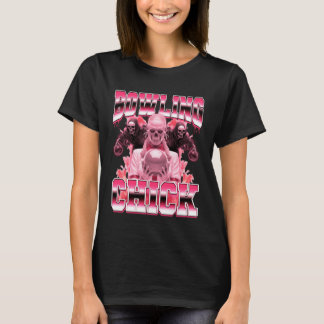 Bowling Chick Bowler 90s Bootleg Style T-Shirt