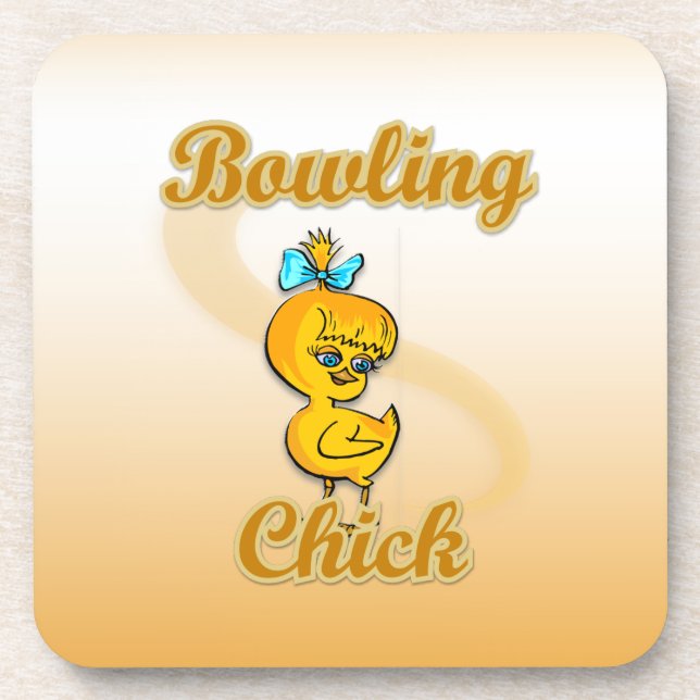 Bowling Chick Coaster (Front)