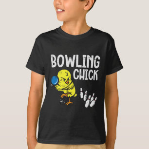 Bowling Chick Funny Bowler Women Girls Kids Toddle T-Shirt