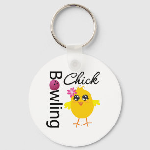 Bowling Chick Keychain