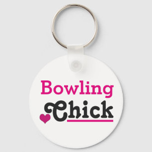 Bowling Chick Keychain