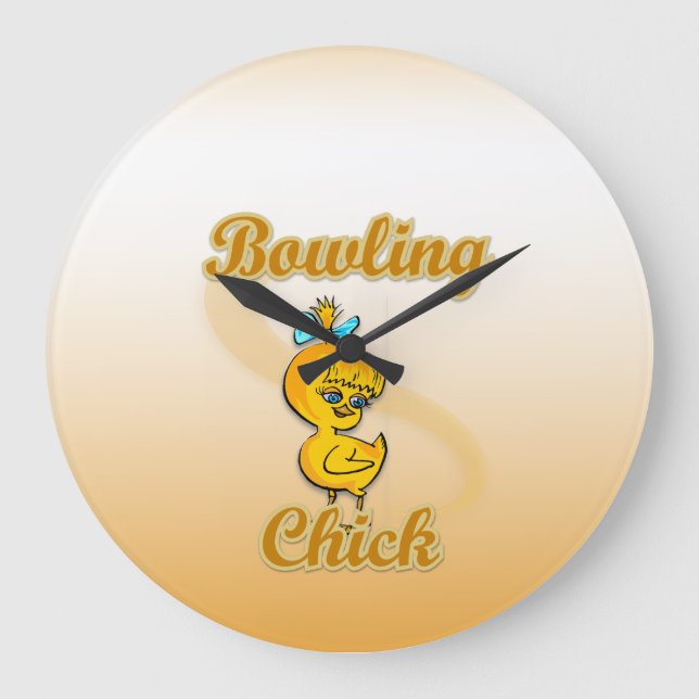 Bowling Chick Large Clock (Front)