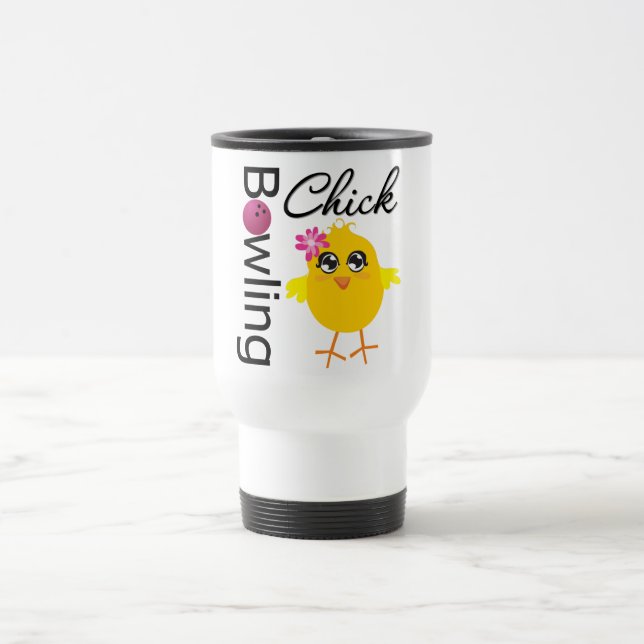 Bowling Chick Travel Mug (Center)