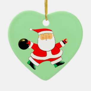 Bowling Christmas Collectable Ceramic Ornament
