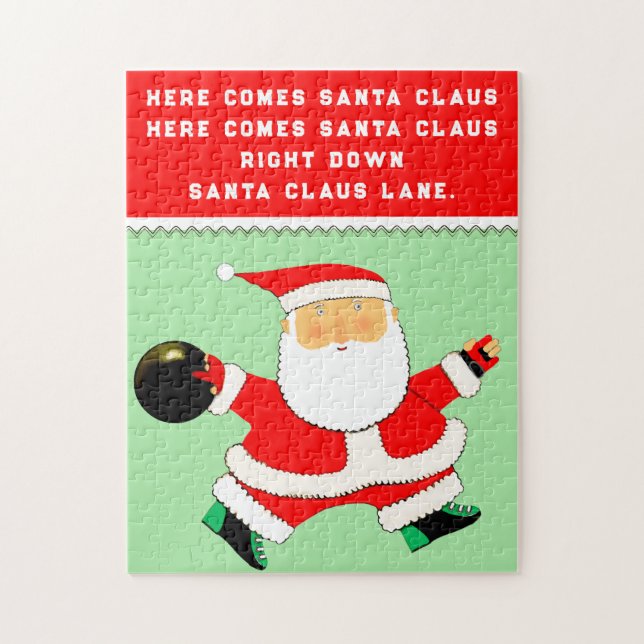 Bowling Christmas Holiday Jigsaw Puzzle (Vertical)
