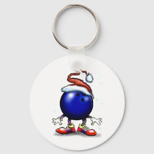 Bowling Christmas Keychain
