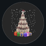 Bowling Christmas Tree Funny Xmas Matching Family  Classic Round Sticker<br><div class="desc">Bowling Christmas Tree Funny Xmas Matching Family Men Women</div>