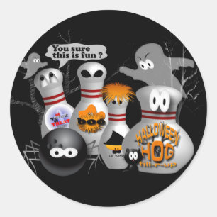 Bowling Classic Round Sticker