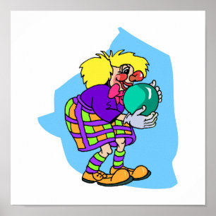 Bowling Clown Poster