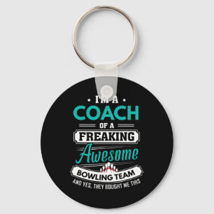 Bowling Coach Bowling Team Coach Gift  Keychain
