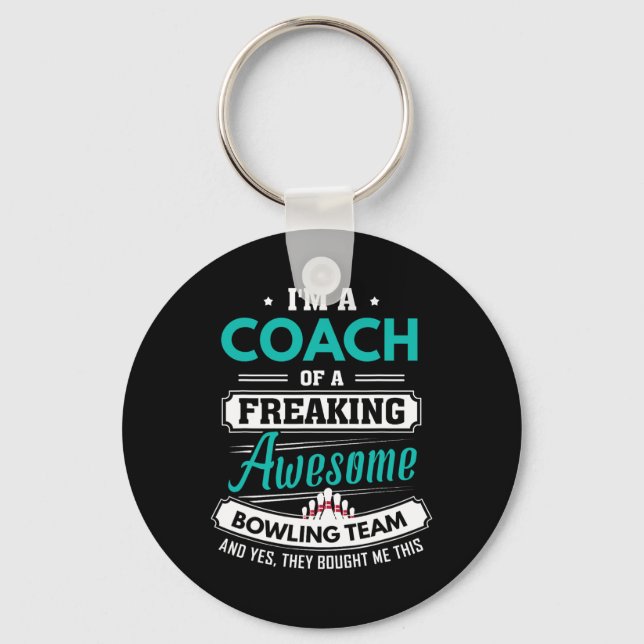 Bowling Coach Bowling Team Coach Gift  Keychain (Front)