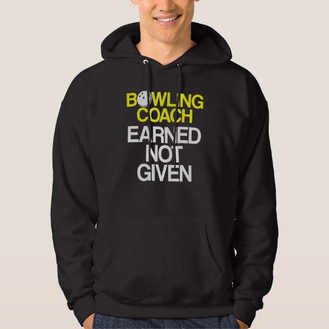 Bowling Coach Player Team Instructor  4 Hoodie (Front)