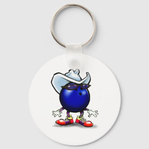 Bowling Cowboy Keychain