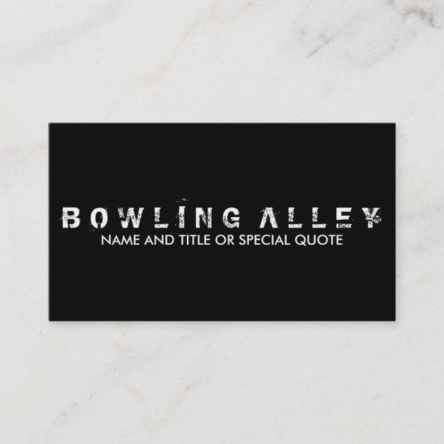 bowling crest (colour customizable) business card (Front)