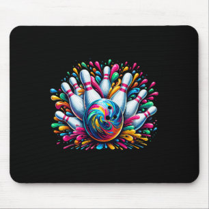 Bowling Cute Colorsplash Ll  Mouse Pad