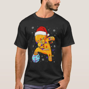Bowling Dabbing Gingerbread Bowling Player Christm T-Shirt