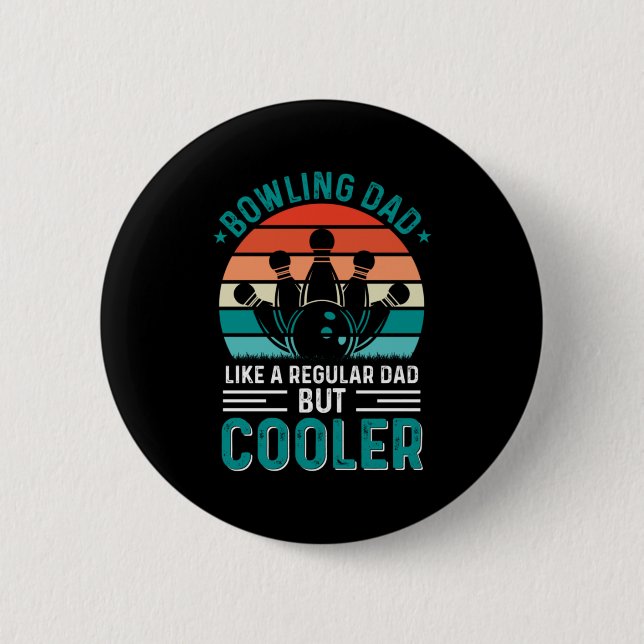 Bowling Dad 2 Inch Round Button (Front)
