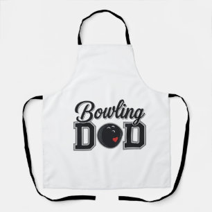 Bowling Dad Vintage Engraving Shirt Design_1 Apron