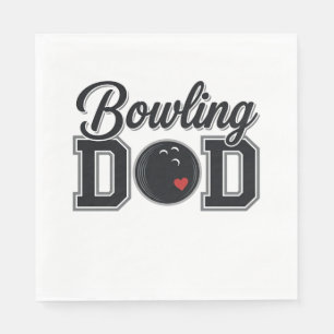 Bowling Dad Vintage Engraving Shirt Design_1 Napkin