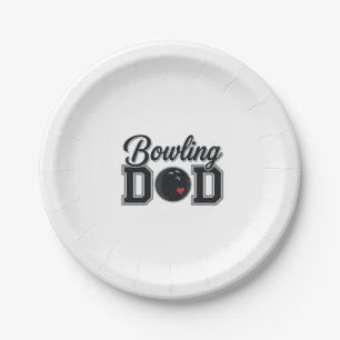 Bowling Dad Vintage Engraving Shirt Design_1 Paper Plate