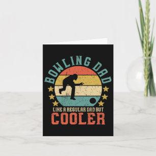 Bowling Dad Vintage Funny Father's Day Gift For Bo Card