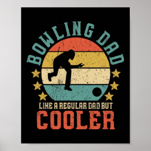 Bowling Dad Vintage Funny Father's Day Gift For Bo Poster
