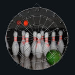 Bowling Dartboard<br><div class="desc">A dartboard featuring photo of bowling pins.
If you believe the cost and shipping is too much to pay.
Join Zazzle Black at check out to get unlimited free shipping, huge discounts and great exclusives all year long. A standard membership is $9.99 annually.</div>