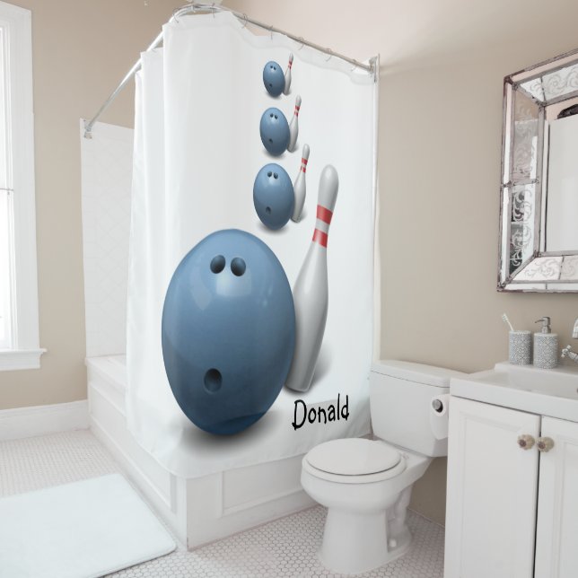 Bowling de rideau de douche (En situation)