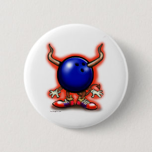 Bowling Demon 2 Inch Round Button
