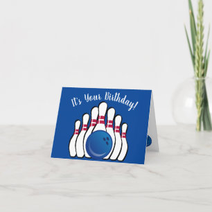 Bowling Design Birthday Card
